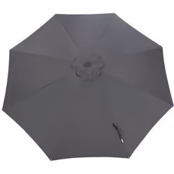 Cette toile de parasol Ø350 cm en polyester 200g/m² de couleur gris est résistante à la décoloration et ne possède pas de rab ...