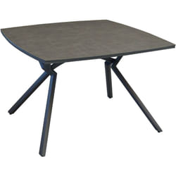Proloisirs - Table de jardin carrée en aluminium plateau hpl Loane Gris