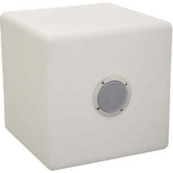 Cube tabouret led et haut parleur 40 cm