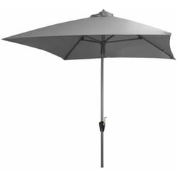 Proloisirs - Parasol carré - 250 x 250 cm - Aluminium - Toile grise