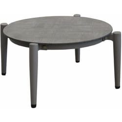 Proloisirs - Table basse jardin rétro en aluminium 54 cm Dublin Taupe et luna