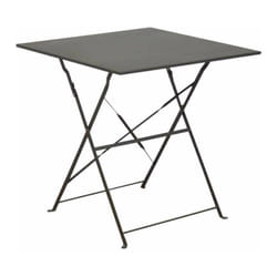 Guéridon Cuba carré - 70 x 70 cm - gris - Proloisirs
