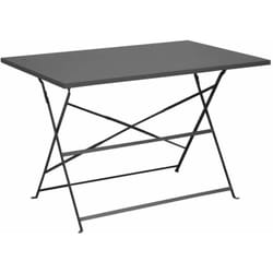 Guéridon Cuba rectangulaire - 110 x 70 cm - gris - graphite - Proloisirs