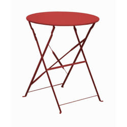 Proloisirs - Guéridon Cuba rond - 60 cm de diamètre - rouge