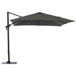 Parasol déporté Roma - 300 x 400 cm - Aluminium - Toile grise - Proloisirs