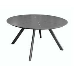Table de jardin ronde Seven en aluminium - graphite 150 cm - Proloisirs