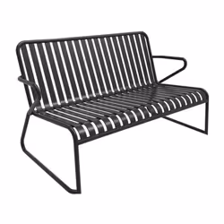 Les particularités du canapé 2 places Vero : Bonne assise grâce à l’ergonomie générale et à son dossier légèrement incliné. P ...
