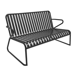 Canapé de jardin de jardin 2 places Vero alu - graphite 133 x 76 x76 cm - Proloisirs