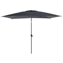 Parasol inclinable alu 300 x 200 cm / 6 baleines - Gris mat / gris - Proloisirs