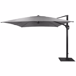 Les particularités du parasol déporté Elios FULL LED Novasun 3x3 m : Toile Novasun 280 gr / m², indice UPF 50+ (excellente fi ...