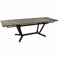 Proloisirs - Table de jardin Vita 150/200/250 cm, plateau Kedra® alu ceram kedra - graphite/alley