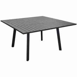 Les particularités de la table Barcelona 105/145 cm : Plateau à lattes. Allonge centrale « papillon », plateau à ouverture sy ...