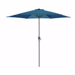 La toile polyester 180 gr / m² du parasol Manivelle a bénéficié d'un traitement déperlant : la pluie d'une averse perle, roul ...
