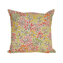 Proloisirs - Coussin déhoussable exterieur décor Motif Imprimé petites feuilles 45 x 45 cm