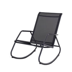 Fauteuil basculant de jardin Noa Rocking - graphite/gris 61 x 90 x 100 cm - Proloisirs