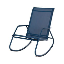 Fauteuil basculant de jardin Noa Rocking - bleu/bleu 61 x 90 x 100 cm - Proloisirs