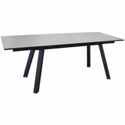 Les particularités de la table Agra 150/200/250 cm : Plateau extensible en verre texturé de 5 mm, 2 allonges en bout. Robuste ...