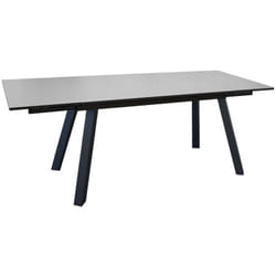 Proloisirs - Table de jardin rectangulaire Agra, plateau Verre - graphite/perle 150/200/250 cm