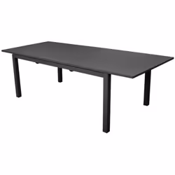 Les particularités de la table Genes 160/240 cm : Plateau à lattes sur la longueur, allonge centrale se rangeant facilement s ...