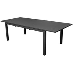 Table de jardin rectangulaire extensible Genes - graphite - 160/240 cm - Proloisirs
