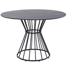 Table de jardin ronde Holland en acier - anthracite - 110 cm - Proloisirs