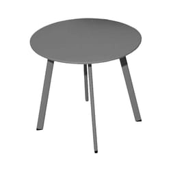Table basse de jardin Massaï ø 40 cm en acier époxy - graphite - Proloisirs