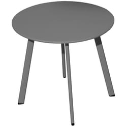 Table basse de jardin Massaï ø 50 cm en acier époxy - graphite - Proloisirs