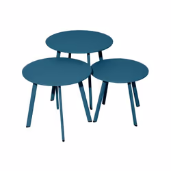 Les particularités de la table basse Massaï ø 50 cm : Plateau plein Structure acier recouvert d’une peinture époxy. Multifonc ...
