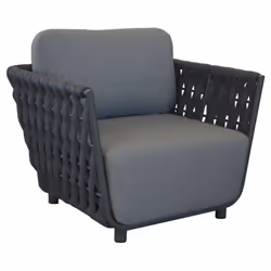 Les particularités du fauteuil détente Hug: Confort ferme : coussins recouverts d’un tissu acrylique. Structure habillée de c ...