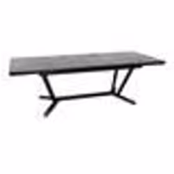Table de jardin Vita graphite/lucca en Alu 180/240x100 cm - plateau à lames Kedra