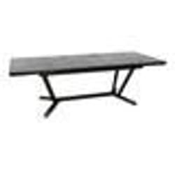 Table de jardin Vita graphite/lucca en Alu 180/240x100 cm - plateau à lames Kedra