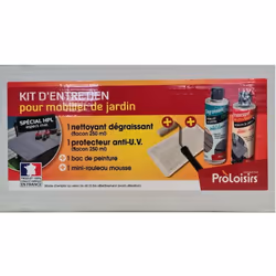 Le Kit de protection anti-UV pour HPL contient : 1 Dégraissant Mobilier de Jardin. 1 Protecteur Anti U.V pour HPL. 1 Mini-rou ...