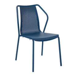 Chaise de jardin empilable en aluminium Bari bleu