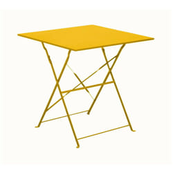 Gueridon de jardon pliant Cuba en acier 70 x 70 cm - Miel - Proloisirs
