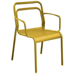 Proloisirs - Fauteuil empilable - eos - Aluminium époxy - Miel