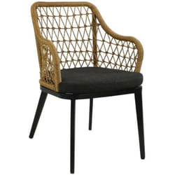 Proloisirs - Fauteuil de jardin aluminium et tressage Milan