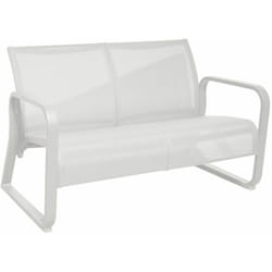 Proloisirs - Canapé lounge 2 places Quenza ii en aluminium/TPEP - blanc/blanc
