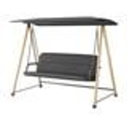 Balancelle - Darwin - Acier époxy imitation bois - 211x170x110 cm - 2 personnes - Extérieur