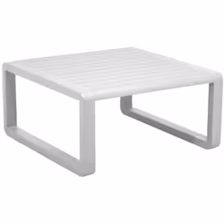 Observez les lignes droites et arrondies de la table basse Tonio. Un raffinement tout aluminium. L' aluminium est recouvert d ...
