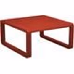 Table basse de jardin en aluminium 80x80 cm Tonio rouge