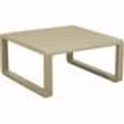 Table basse de jardin - PROLOISIRS - Tonio - Aluminium - 80x80 cm - Coloris sauge