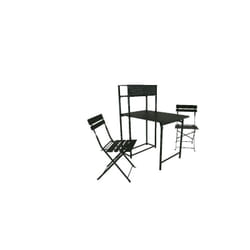 Set table avec 2 chaises pliantes Balcon en acier - graphite - Proloisirs