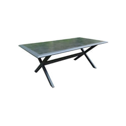 Table de jardin Ceram en aluminium/céramique - 194 x 104 x 74 cm - graphite - Proloisirs