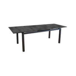 Table de jardin Hivaoa en aluminium/céramique - 180/240 x 90 cm - lame 8 mm - graphite - Proloisirs
