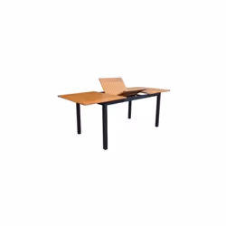 Les + produits : Allonge papillon Caractéristique : Table rectangulaire extensible Châssis aluminium - plateau en Acacia FSC® ...