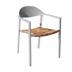 Apportez une touche naturelle et élégante à votre mobilier avec le fauteuil empilable BAGE. Sa structure en aluminium époxy b ...