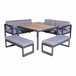 Proloisirs Royan III, Graphite, Gris clair, Aluminium, Polyester, Adulte/Enfant, Garçon/Fille, 112 cm, 112 cm