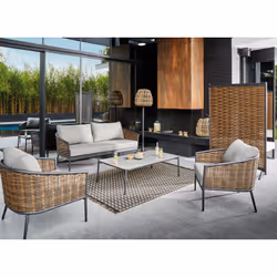 Proloisirs Muse ensemble de meubles de jardin Anthracite, Graphite