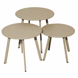 Les + produits : Leger Facile d'entretien Caractéristique : Lot de 3 tables basses rondes. Châssis Acier cataphorèse - platea ...