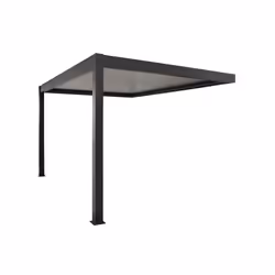 Pergola bioclimatique - Zéphir - Aluminium - Motorisée - 3 x 4 m - Gris